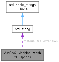 AMCAX Kernel: AMCAX::Meshing::Mesh::IOOptions Class Reference